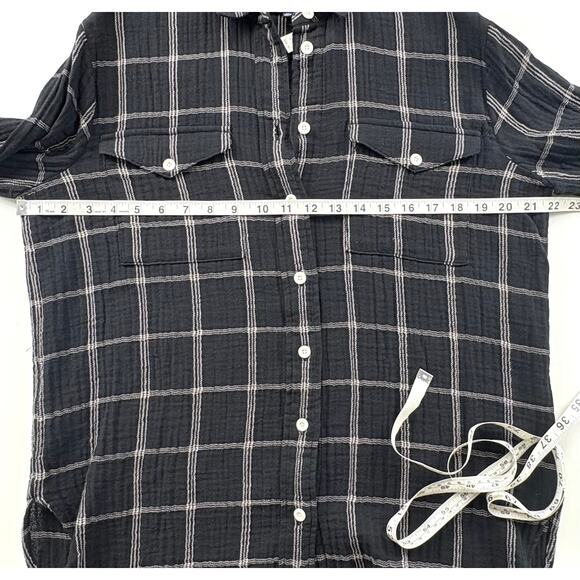 Madewell Oversized Ex Boyfriend Button Down Shirt Size XS Windowpane Classic - Picture 11 of 12